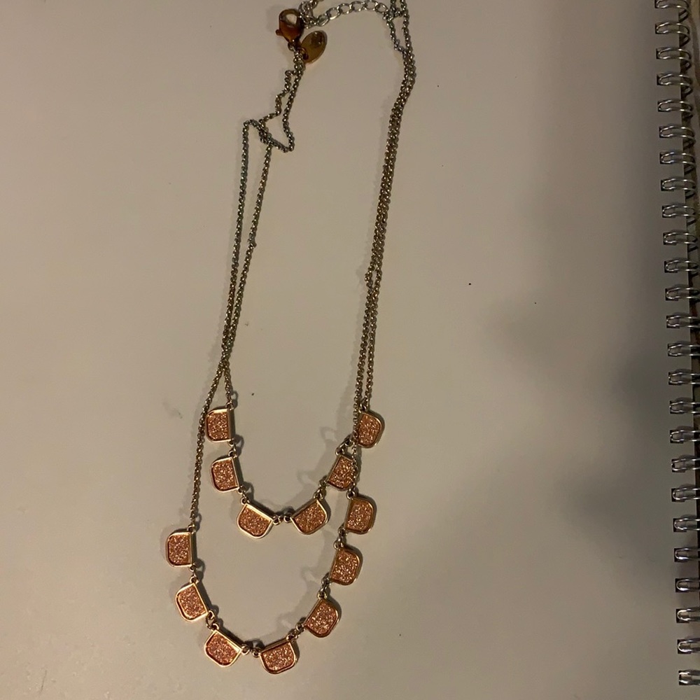 Chat Charlie rose gold layered necklace